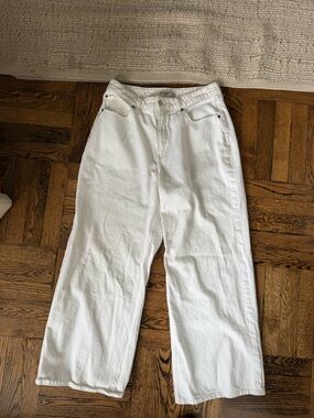Abercrombie & Fitch White High-Rise Jeans - Curve Love